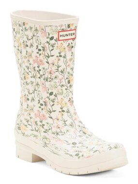 HUNTER Liberty Mid Rise Floral Printed Rain Boots